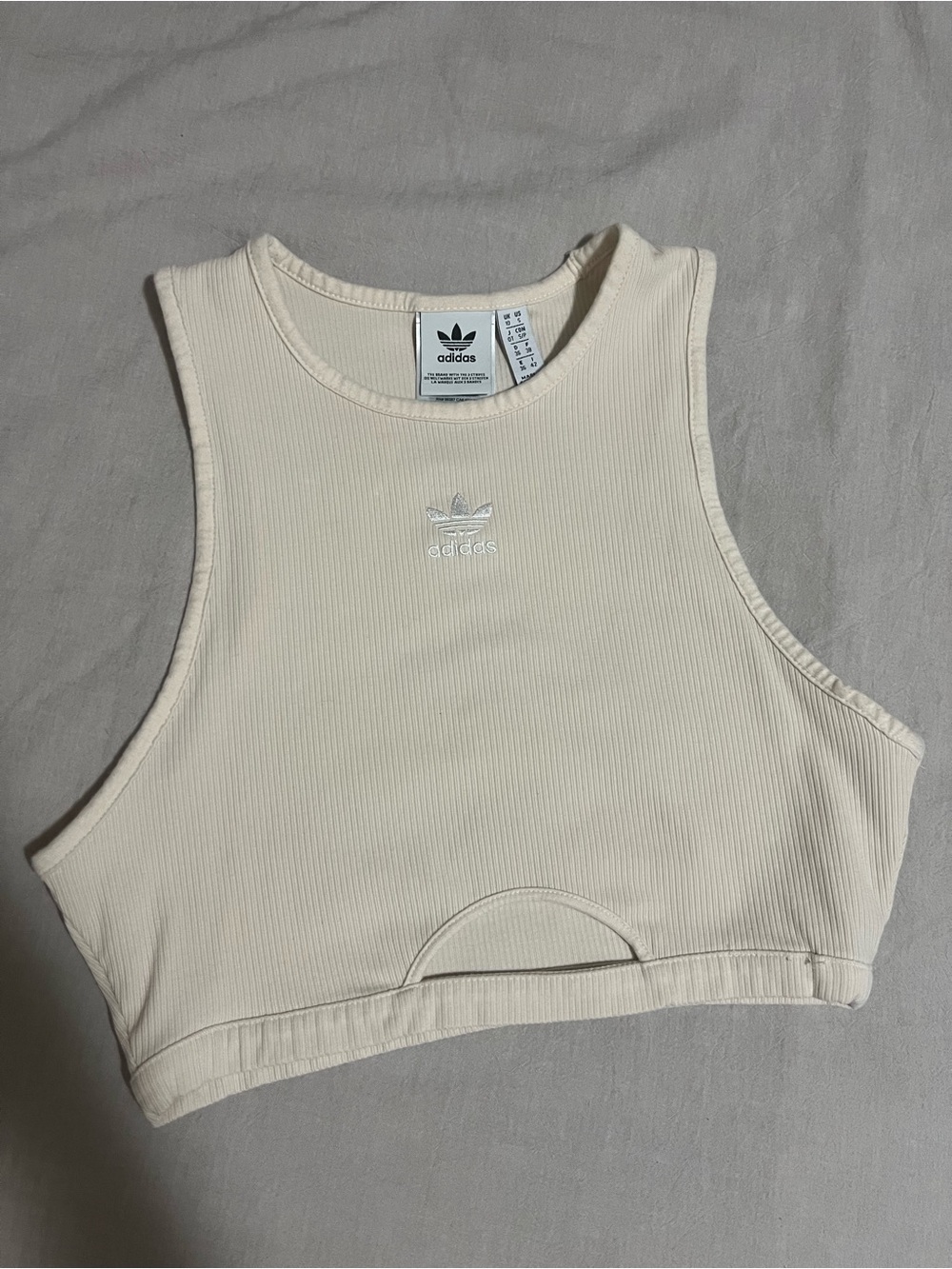 Adidas beige Crop Top